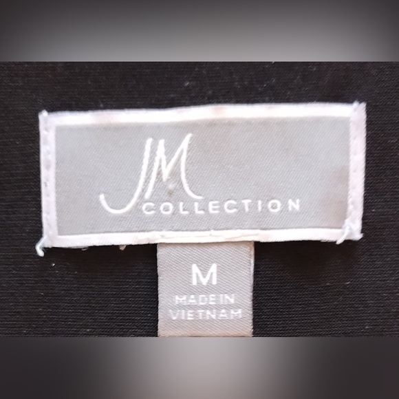 JM Collection Women's Printed Split-Front Tunic Top (Black Pink, Medium) Blouse - Picture 8 of 15